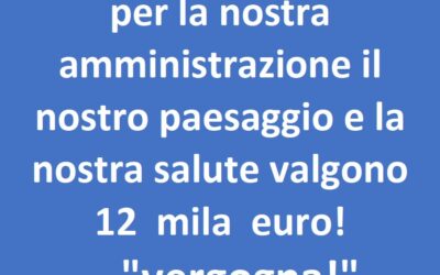 la nostra salute valgono 12  mila  euro!